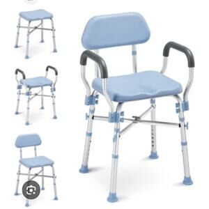 #6781 Oasis Space Heavy Duty Shower Chair w/ back, arms  and padded seat.